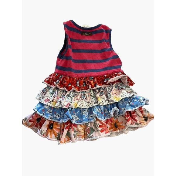 Matilda Jane Dress Size 4 Pullover Sleeveless Tiered Ruffle 2 sets available twi - Picture 2 of 9